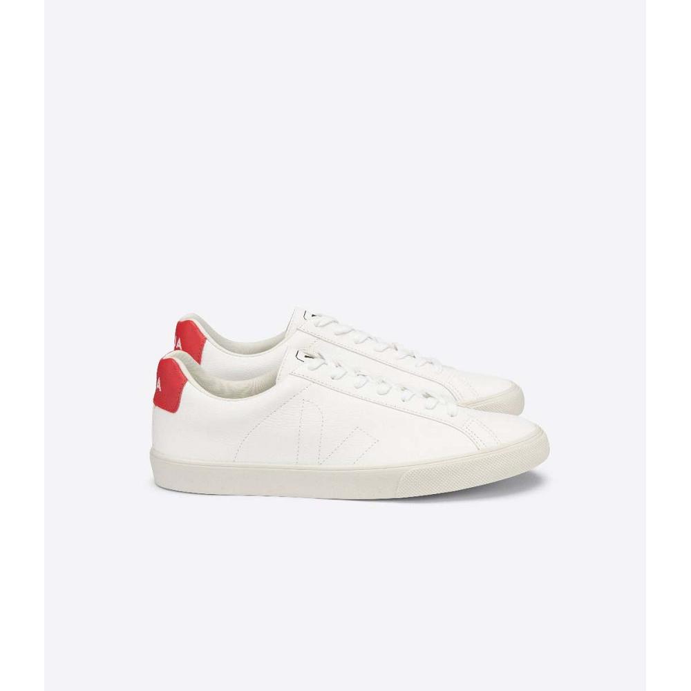 Women\'s Veja ESPLAR CHROMEFREE Sneakers White/Red | ZA 616XYU